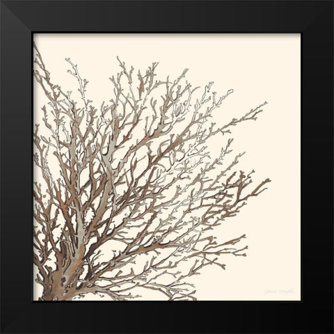 Brown Coastal Coral II Black Modern Wood Framed Art Print by Loreth, Lanie