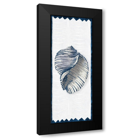 Indigo Shell Panel II Black Modern Wood Framed Art Print by Loreth, Lanie