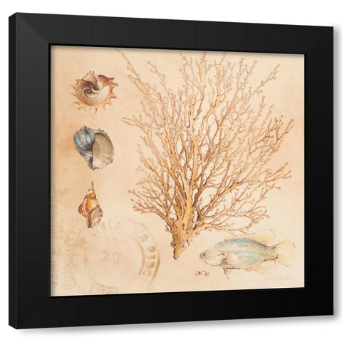 Coral Medley II Black Modern Wood Framed Art Print by Loreth, Lanie