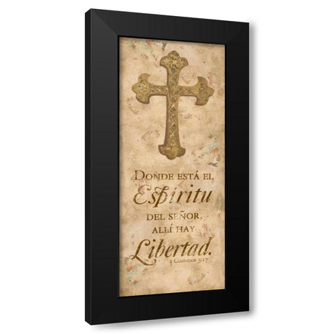 Espiritu Black Modern Wood Framed Art Print with Double Matting by Hakimipour, Tiffany