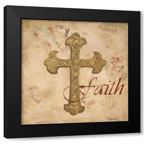 Faith Black Modern Wood Framed Art Print with Double Matting by Hakimipour, Tiffany