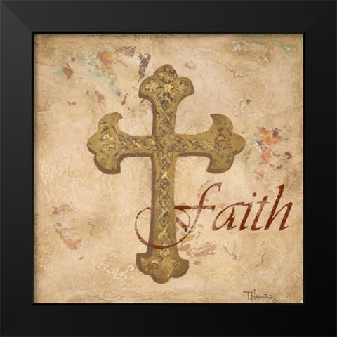 Faith Black Modern Wood Framed Art Print by Hakimipour, Tiffany