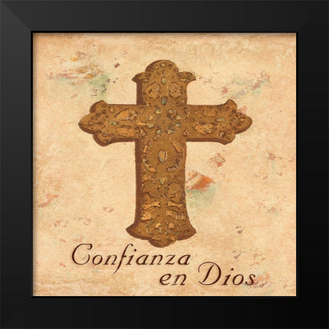 Fe en Dios II Black Modern Wood Framed Art Print by Hakimipour, Tiffany