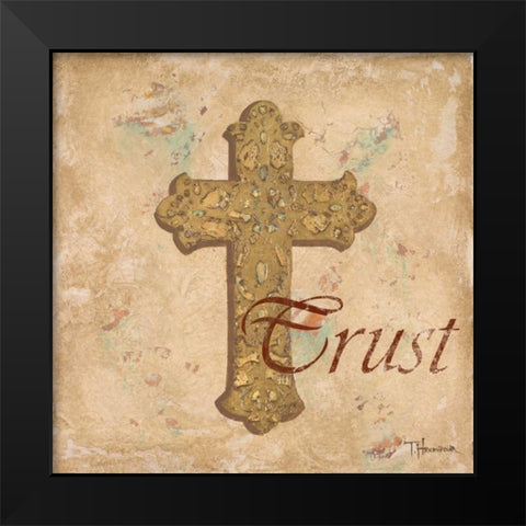 Trust Black Modern Wood Framed Art Print by Hakimipour, Tiffany