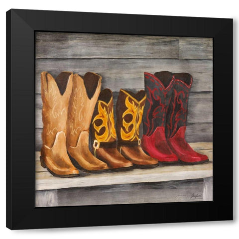 Two Step Black Modern Wood Framed Art Print with Double Matting by Josefina