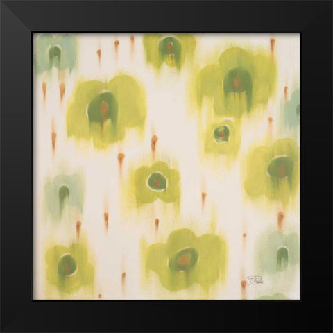 Green Bloom Black Modern Wood Framed Art Print by Pinto, Patricia