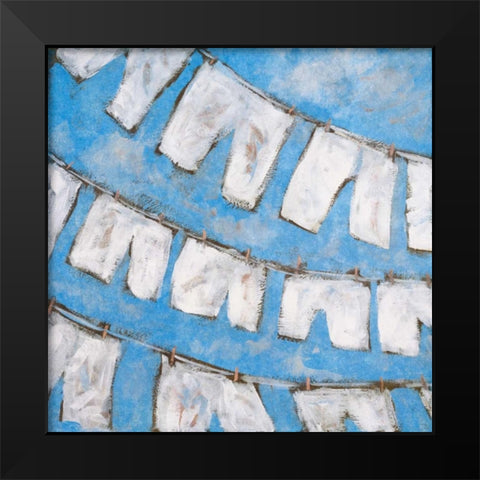 Dry Linen I Black Modern Wood Framed Art Print by Kingsley