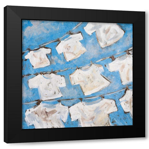 Dry Linen II Black Modern Wood Framed Art Print by Kingsley
