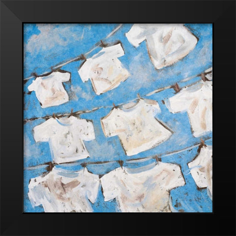 Dry Linen II Black Modern Wood Framed Art Print by Kingsley