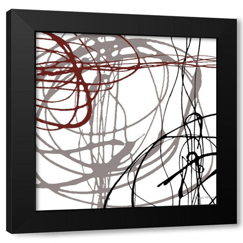 Swirl Velocity I Black Modern Wood Framed Art Print by Marcon, Michael