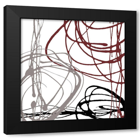 Swirl Velocity II Black Modern Wood Framed Art Print by Marcon, Michael