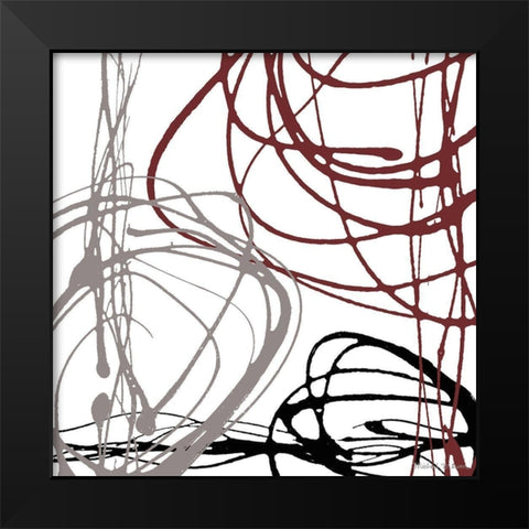 Swirl Velocity II Black Modern Wood Framed Art Print by Marcon, Michael