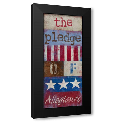 The Pledge of Allegiance Black Modern Wood Framed Art Print by Kingsley