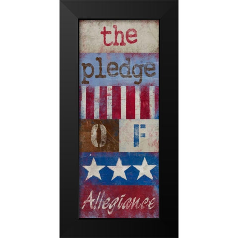 The Pledge of Allegiance Black Modern Wood Framed Art Print by Kingsley