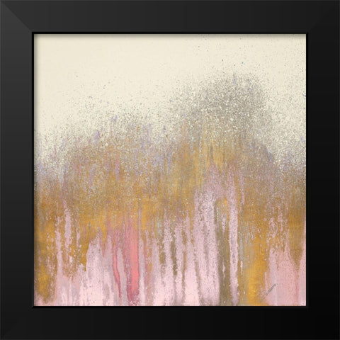 Pink Woods with Gold Black Modern Wood Framed Art Print by Gonzalez, Roberto
