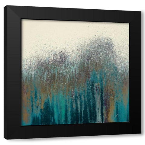 Teal Woods Black Modern Wood Framed Art Print with Double Matting by Gonzalez, Roberto