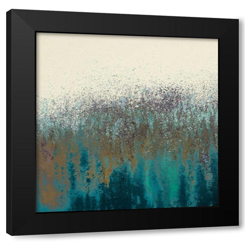 Teal Woods I Black Modern Wood Framed Art Print with Double Matting by Gonzalez, Roberto