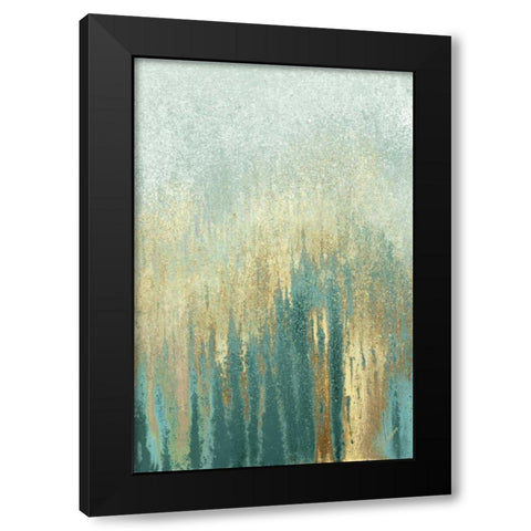 Teal Golden Woods Black Modern Wood Framed Art Print with Double Matting by Gonzalez, Roberto