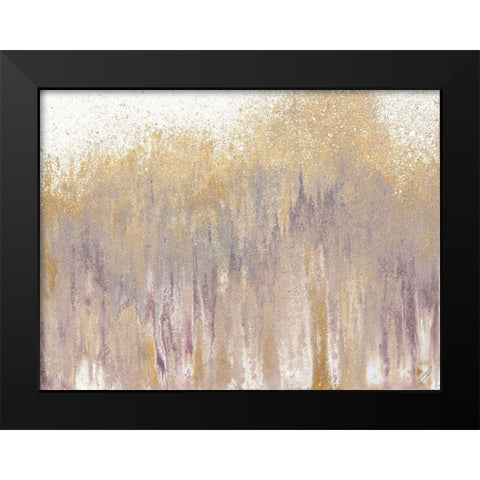 Rose Gold Expression Black Modern Wood Framed Art Print by Gonzalez, Roberto