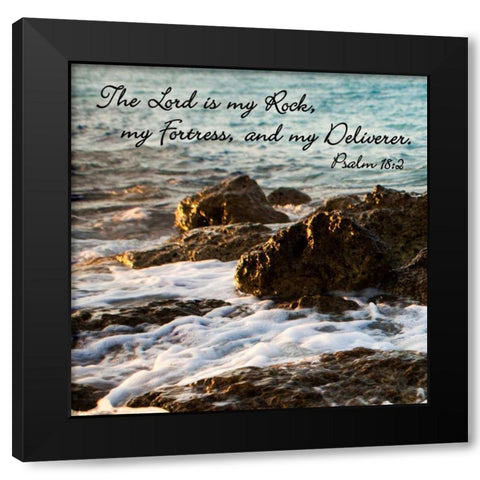 The Lord Is My Black Modern Wood Framed Art Print by Bryant, Susan