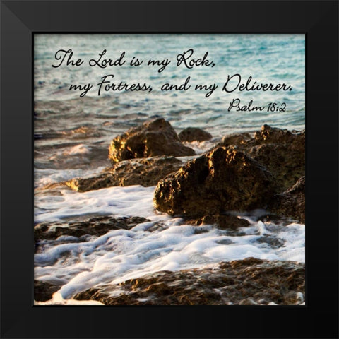 The Lord Is My Black Modern Wood Framed Art Print by Bryant, Susan