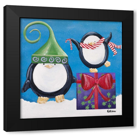 Paddison and Friends I Black Modern Wood Framed Art Print with Double Matting by Ritter, Gina