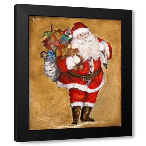 Jolly Night on Gold Black Modern Wood Framed Art Print by Pinto, Patricia