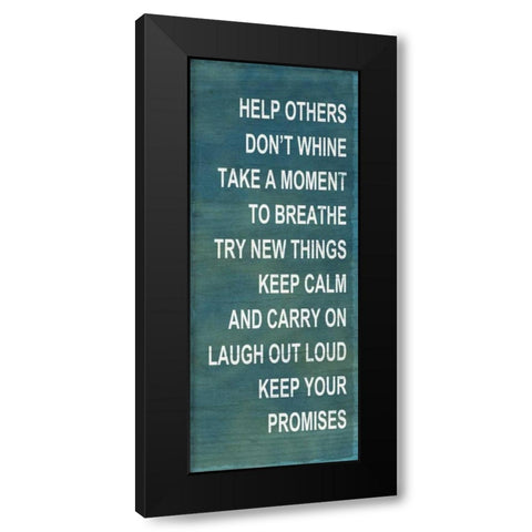 Help Others Black Modern Wood Framed Art Print by Studio, Sd Graphics