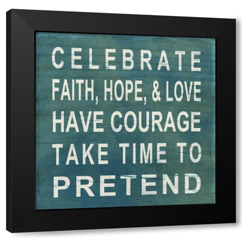 Celebrate Black Modern Wood Framed Art Print by Studio, Sd Graphics