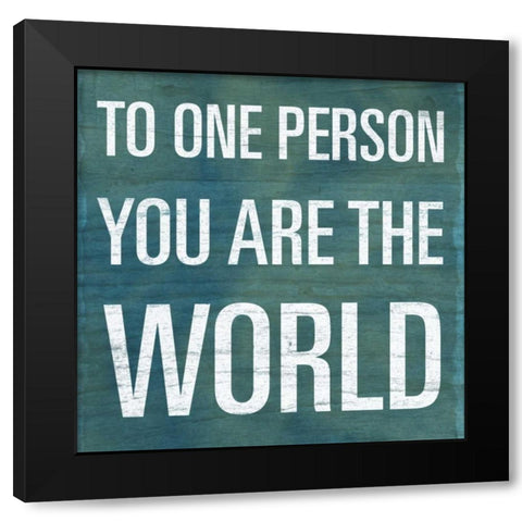 One Person Black Modern Wood Framed Art Print by SD Graphics Studio
