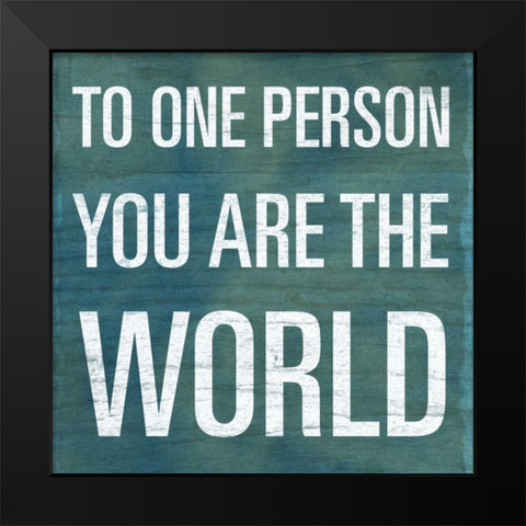One Person Black Modern Wood Framed Art Print by SD Graphics Studio