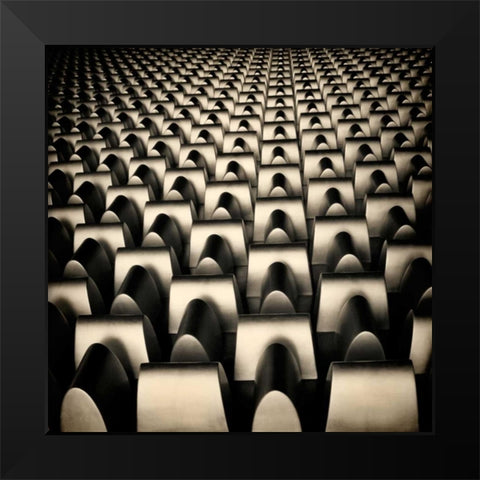 Industrial Square I Black Modern Wood Framed Art Print by Rodriguez, Jairo