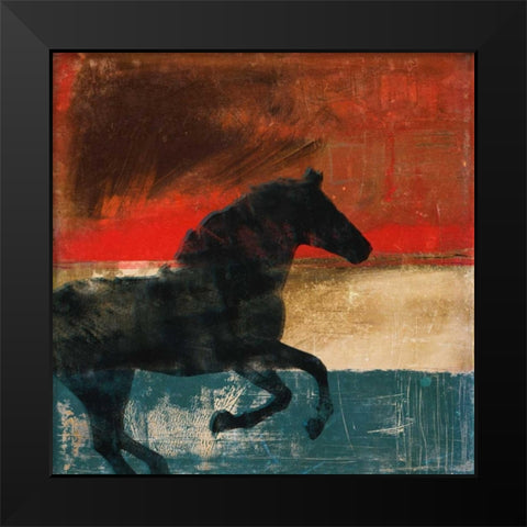 Wild and Free II Black Modern Wood Framed Art Print by Meneely, Dan