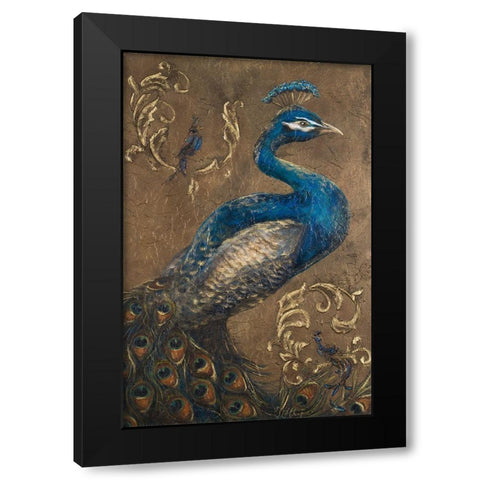 Pershing Peacock I Black Modern Wood Framed Art Print by Hakimipour, Tiffany