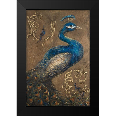 Pershing Peacock I Black Modern Wood Framed Art Print by Hakimipour, Tiffany