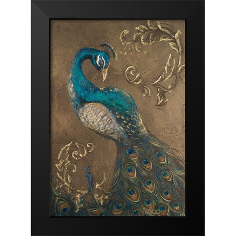 Pershing Peacock I Black Modern Wood Framed Art Print by Hakimipour, Tiffany