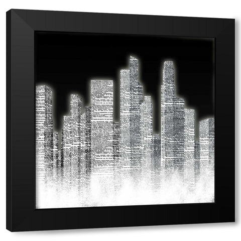 Black and White City I Black Modern Wood Framed Art Print with Double Matting by Studio, Sd Graphics