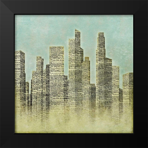The City I Black Modern Wood Framed Art Print by SD Graphics Studio
