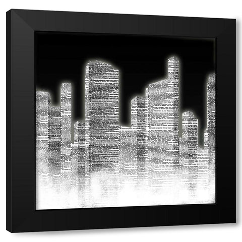 Black and White City II Black Modern Wood Framed Art Print with Double Matting by Studio, Sd Graphics