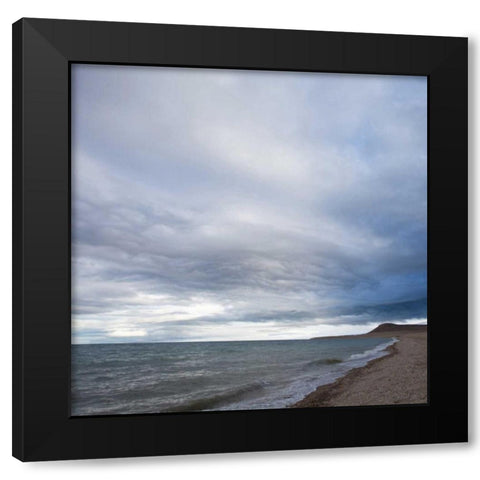 Ocean Water Black Modern Wood Framed Art Print with Double Matting by Coppel, Anna