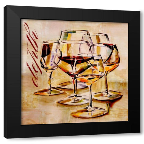 Depth Black Modern Wood Framed Art Print by French-Roussia, Heather A.