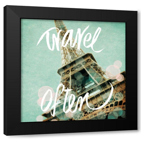 Adventures in Europe I Black Modern Wood Framed Art Print by Navas, Emily