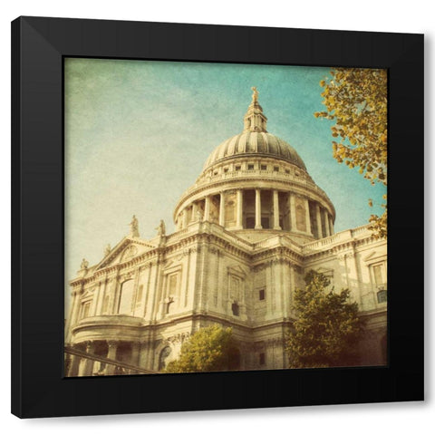 London Sights III Black Modern Wood Framed Art Print with Double Matting by Navas, Emily