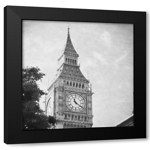 London Sights I Black Modern Wood Framed Art Print with Double Matting by Navas, Emily