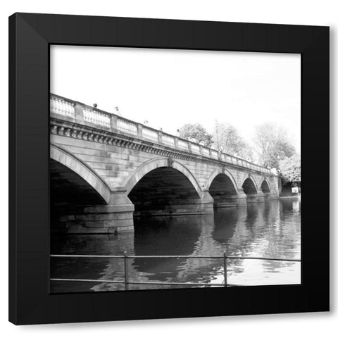 Hyde Park Bridge Black Modern Wood Framed Art Print by Navas, Emily