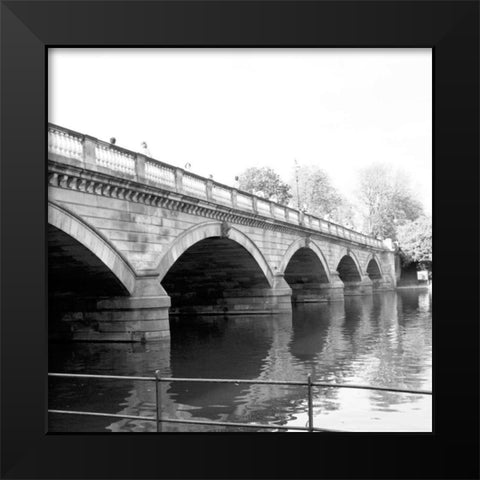 Hyde Park Bridge Black Modern Wood Framed Art Print by Navas, Emily