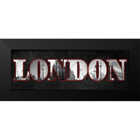 London Black Modern Wood Framed Art Print by Navas, Emily