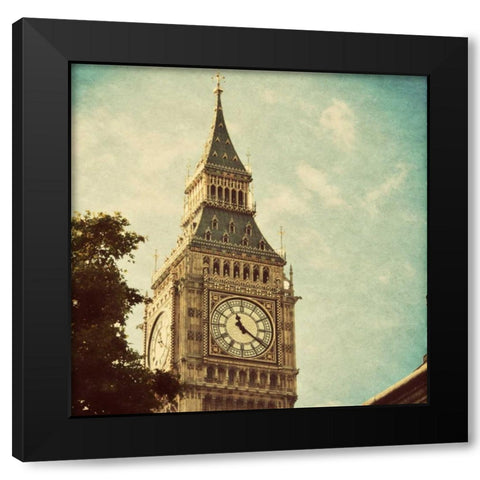 London Sights I Black Modern Wood Framed Art Print with Double Matting by Navas, Emily