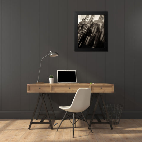 Open Bottles I Black Modern Wood Framed Art Print by French-Roussia, Heather A.