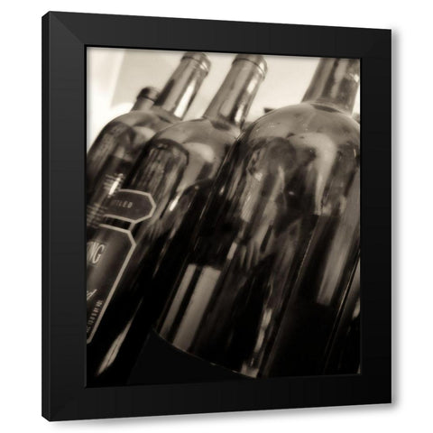 Open Bottles I Black Modern Wood Framed Art Print by French-Roussia, Heather A.